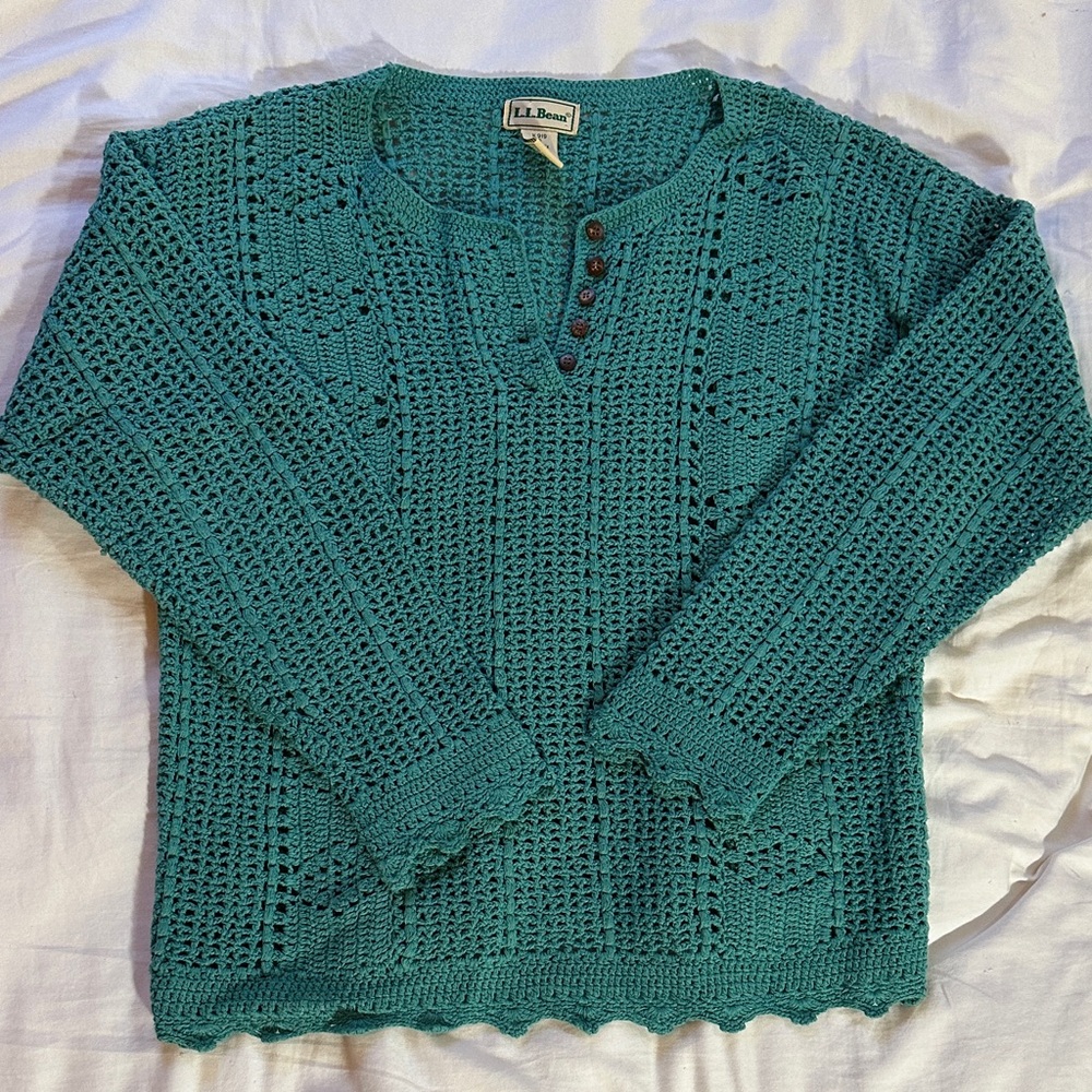 Vintage L.L. Bean Crochet Sweater